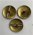 Hardelot Country Club Sterling Silver and Gilt Blazer Buttons & Enamel Badge by Vaughton & Sons