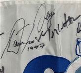 Tom Watson & (19) Champs Signed Bank of America Colonial 60th Anniversary Golf Pin Flag w/ Dates JSA ALOA