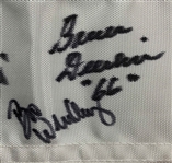 Tom Watson & (19) Champs Signed Bank of America Colonial 60th Anniversary Golf Pin Flag w/ Dates JSA ALOA