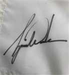 Tiger Woods & 8 US Team Members Signed 1999 Ryder Cup 'Battle at Brookline' Flag at The Country Club JSA ALOA