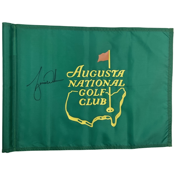 Tiger Woods Signed Augusta National Golf Club Flown Used Green Flag JSA FULL #YY48959