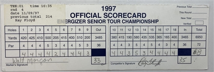 Mize, Baker Finch, Floyd & Seven Others Signed World Series & Energizer Senior Official Scorecards