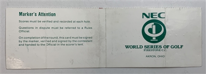 Mize, Baker Finch, Floyd & Seven Others Signed World Series & Energizer Senior Official Scorecards