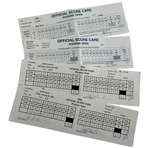 Leonard, Duval, Fiori & Five Others Signed 1995-1999 Phoenix Open Official Scorecards