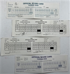 Leonard, Duval, Fiori & Five Others Signed 1995-1999 Phoenix Open Official Scorecards