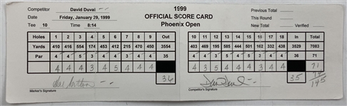 Leonard, Duval, Fiori & Five Others Signed 1995-1999 Phoenix Open Official Scorecards
