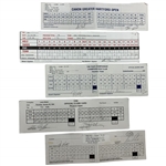 Singh, Crenshaw, OMeara & Seven Others Signed Greater Hartford, Phoenix Open, Tour Champ & Templeton Shark Official Scorecards