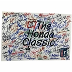 Tiger Woods, Rory McIlroy & Field Signed Honda Classic Flag JSA ALOA