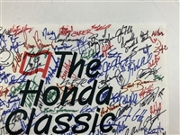 Tiger Woods, Rory McIlroy & Field Signed Honda Classic Flag JSA ALOA