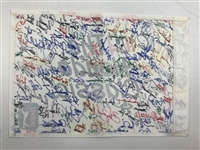 Tiger Woods, Rory McIlroy & Field Signed Honda Classic Flag JSA ALOA