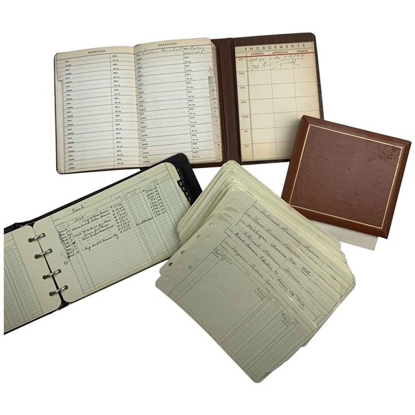 Walter Hagens Personal Accounting Ledgers and Desk Accessories w/ Addresses in his Handwriting from Estate