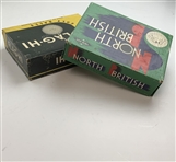 Two Vintage Empty Golf Ball Boxes, Wilson Flag-Hi and North British Twin-Dot