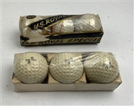 A Collection of 12 Vintage Golf Balls in Original Sleeves Including U.S. Royal Special, Wilson, MacGregor, and PGA