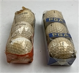 A Collection of 12 Vintage Golf Balls in Original Sleeves Including U.S. Royal Special, Wilson, MacGregor, and PGA