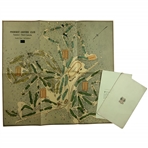 c.1921 Pinehurst Country Club Golf Memorabilia Featuring Map by Donald J. Ross