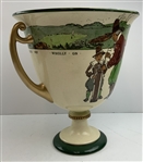 Royal Doulton Rare Large Chas. Crombie Rules of Golf Series Ware Two-Handled Pedestal Bowl Loving Cup