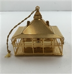 Masters Tournament Augusta National Clubhouse Gold-Toned Ornament with Original Packaging