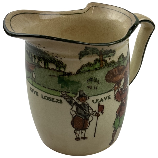 Royal Doulton Golfers Series Ware Earthenware Pitcher Pattern
