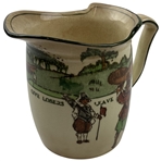 Royal Doulton Golfers Series Ware Earthenware Pitcher Pattern