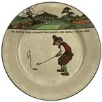 Vintage Royal Doulton Chas. Crombie Earthenware Golfing Series Plate Pattern