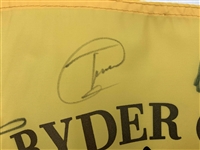 US & Europe 26x Signed 2008 Ryder Cup at Valhalla Flag w/ Flags JSA ALOA