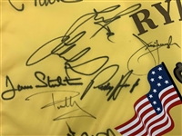 US & Europe 26x Signed 2008 Ryder Cup at Valhalla Flag w/ Flags JSA ALOA