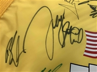 US & Europe 26x Signed 2008 Ryder Cup at Valhalla Flag w/ Flags JSA ALOA