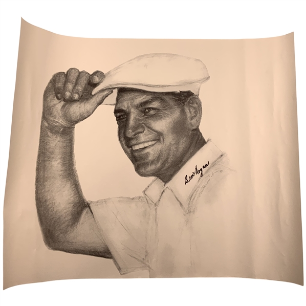 Ben Hogan Signed The Hawks Tip of the Cap Paul Milosevich Oversize Print JSA ALOA