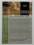 2026 Upper Deck Buyback 5/25 Tiger's Tales Tiger Woods 1997 Masters Hand Numbered Card