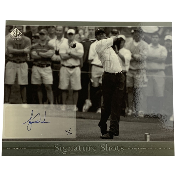 2005 Upper Deck SP Signature Golf Signature Shots Tiger Woods Signed Card 30/50 BW4