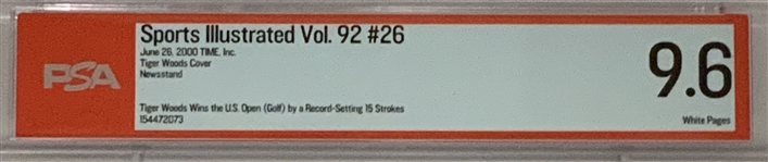 2000 Tiger Woods Newsstand Sports Illustrated US Open Review PSA 9.6