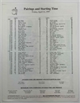 Tiger Woods Signed 1997 Masters Journal w/Pairing Sheet Set JSA ALOA