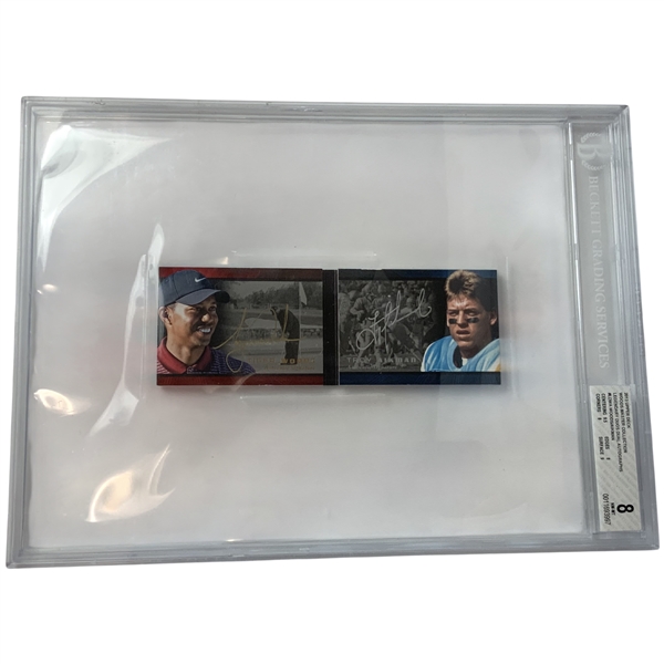 2013 Upper Deck Woods Master Collection Tiger Woods Troy Aikman Legendary Duos Dual Autograph Booklet 1 of 1 BGS 8 Auto 10