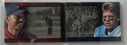 2013 Upper Deck Woods Master Collection Tiger Woods Troy Aikman Legendary Duos Dual Autograph Booklet 1 of 1 BGS 8 Auto 10