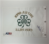 Brooks Koepka Signed 2017 US Open at Erin Hills Flag JSA ALOA