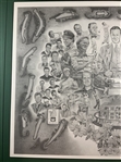 Palmer, Sarazen, Nelson & Crenshaw Cut Signatures With The Masters Commemorative Print JSA ALOA