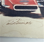 Italian American Sports Legends w/ Sarazen, Dimaggio Ltd Ed #310/1000 Litho on Canvas by Carlo Beninati