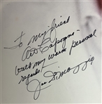 Joe DiMaggio Signed Huge Portrait Photograph in Temple Terrace G & CC Hat JSA ALOA