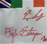 Dual-Team Signed 2021 Walker Cup at Seminole Embroidered Flag JSA ALOA