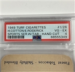 1949 Turf Cigarettes 50 Sports Series #1 Henry Cotton and #26 Ernie Roderick Panel PSA 4 VG-EX