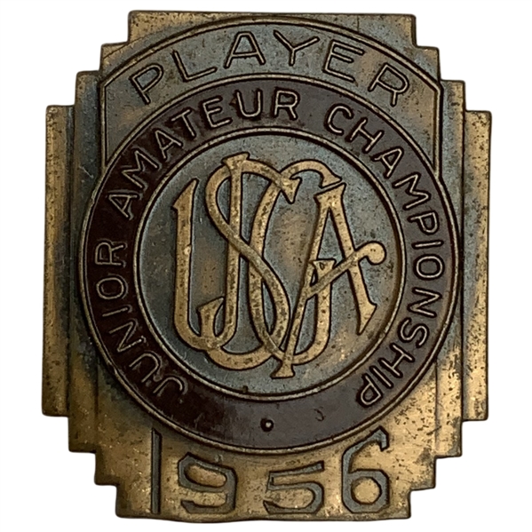 1956 US Junior Amateur Contestant Badge - Jack Nicklaus Semifinalist