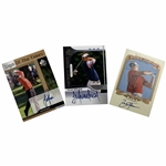 A Trio of 2012 Upper Deck Golf Signed Trading Cards Featuring Justin Rose Trevor Immelman and Zach Johnson