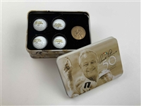 Two Masters Tournament Commemorative Golf Ball Sets Featuring Titleist 2004 and Callaway Arnold Palmer 50th Appearance Editions