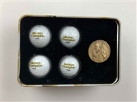 Two Masters Tournament Commemorative Golf Ball Sets Featuring Titleist 2004 and Callaway Arnold Palmer 50th Appearance Editions