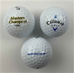 Two Masters Tournament Commemorative Golf Ball Sets Featuring Titleist 2004 and Callaway Arnold Palmer 50th Appearance Editions