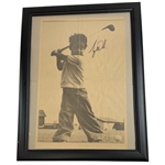 Tiger Woods Signed 1996 Wall Street Journal Young Cub Full Size Newspaper Page Beckett LOA Grade 9