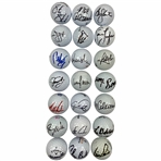 Collection of 21 Signed Professional Golf Balls Packed W/Major Winners  JSA ALOA
