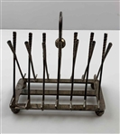 Superior Silver Plate Co. Golf-Themed Silver-Plated Novelty Toast Rack