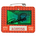 Bernhard Langer Signed 1993 Masters Tournament SERIES Badge #A08556 JSA ALOA