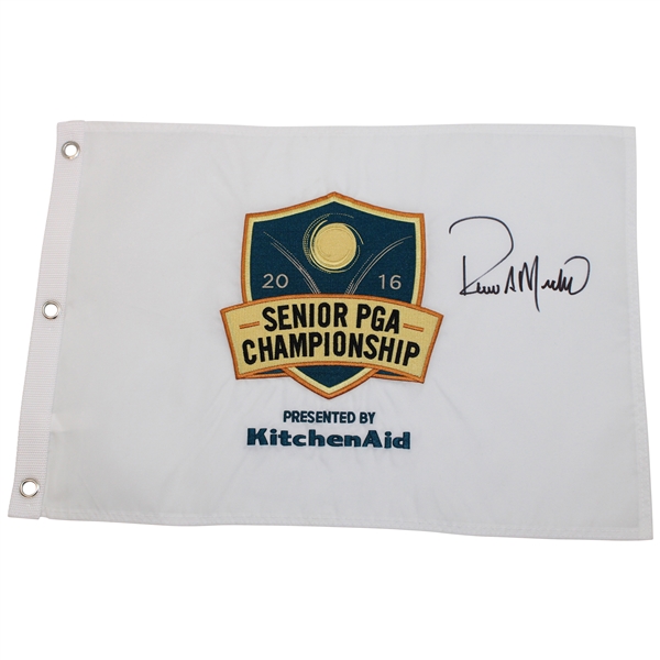 Rocco Mediate Signed 2016 Senior PGA Championship Embroidered Flag JSA ALOA